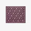 Alexander Mcqueen Silk Skull Print Scarf In Burgundy