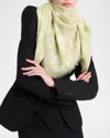 Alexander Mcqueen Classic Skull Wool Scarf In 9978 Oyster Ivory