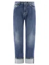 ALEXANDER MCQUEEN CLASSIC TURN-UP JEANS IN BLUE FOR MEN