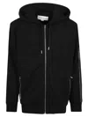 Alexander Mcqueen Logo Zipper Sweatshirt In Black