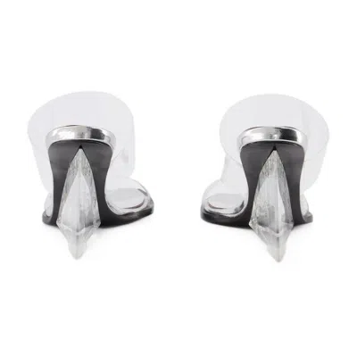 Alexander Mcqueen Metallic Leather Platform Mule