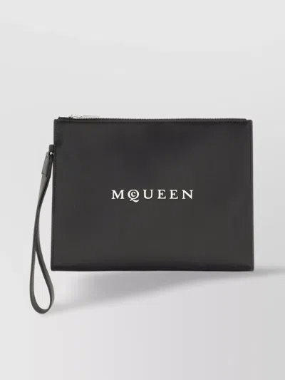 Alexander Mcqueen Clutch Bag Leather Wrist Strap