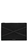 Alexander Mcqueen Harness Nylon Pouch-bag With Logo In Black