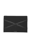 Alexander Mcqueen Harness Nylon Pouch-bag With Logo In Black