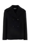 Alexander Mcqueen Black Felt Double Breasted Blazer