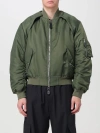 Alexander Mcqueen Alexander Mc Queen Convertible Khaki Nylon Bomber Jacket In Green