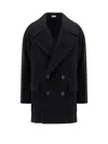 Alexander Mcqueen Wool And Cashmere Coat In Black