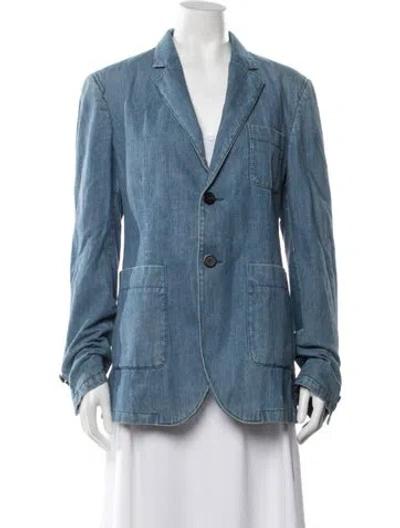 Pre-owned Alexander Mcqueen Coat In Blue