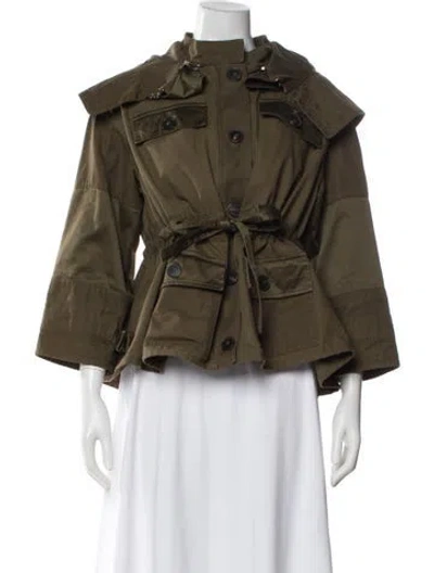 Pre-owned Alexander Mcqueen Coat In Green