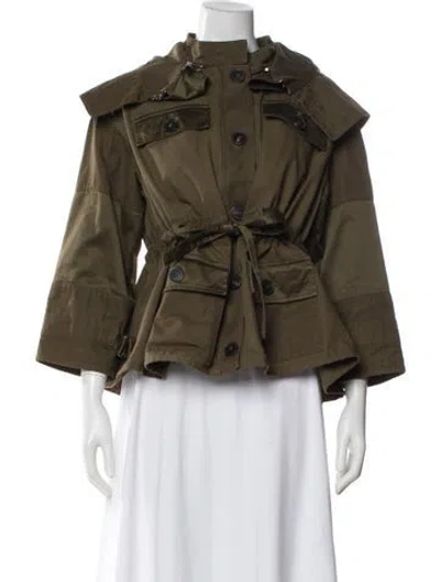 Pre-owned Alexander Mcqueen Coat In Green