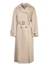 Alexander Mcqueen Neutral Logo-embroidered Cotton Trench Coat In Beige