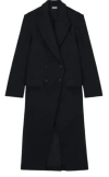 Alexander Mcqueen Double-breasted Flap-pocket Coat In Black
