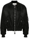 Alexander Mcqueen Mcqueen Graffiti Bomber Jacket In Black Polyfaille In Black