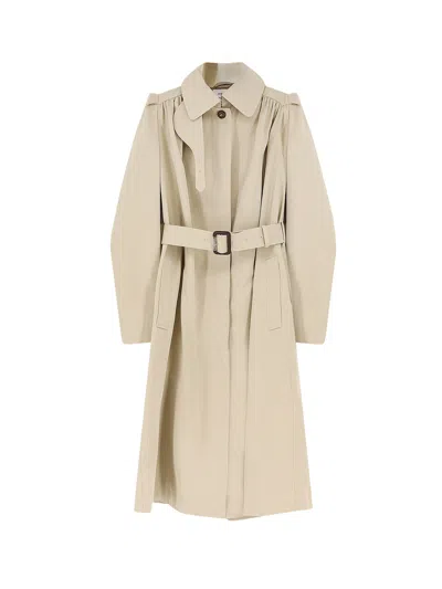 Alexander Mcqueen Coats In Neutral