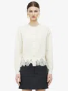 Alexander Mcqueen Cobweb Lace Shrunken Cardigan