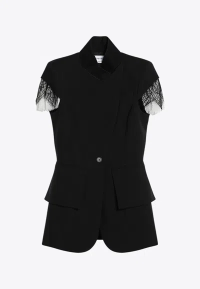 Alexander Mcqueen Cobweb Lace Sleeveless Jacket
