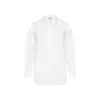 Alexander Mcqueen Lace Detail Slashed Cocoon Shirt In White