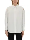 Alexander Mcqueen Cocoon Shirt With Cut-out Details In White