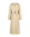 Alexander Mcqueen Cocoon-sleeved Belted Trench Coat In Nude