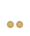 Alexander Mcqueen Sovereign Skull Earrings In Yellow