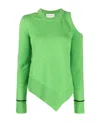 Alexander Mcqueen Women's Sweater With Bare Shoulders In Green