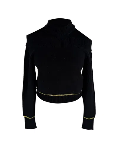 Pre-owned Alexander Mcqueen Cold-shoulder Knitted Sweater, Size Int S (authentic Pre-  Loved)