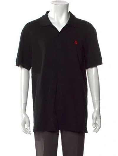 Pre-owned Alexander Mcqueen Collar Short Sleeve Polo Shirt In Black