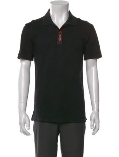 Pre-owned Alexander Mcqueen Collar Short Sleeve Polo Shirt In Black