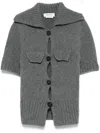 Alexander Mcqueen Collared Cardigan In Grey