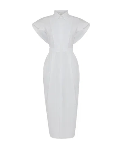 ALEXANDER MCQUEEN ALEXANDER MCQUEEN SHORT-SLEEVED BUTTONED MIDI DRESS