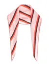 Alexander Mcqueen College Stripe Scarf In Pink