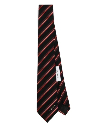 Alexander Mcqueen College Tie In Black