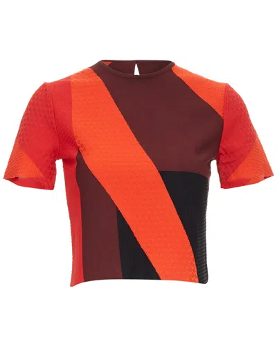Pre-owned Alexander Mcqueen Colorblock Crop Knit Top