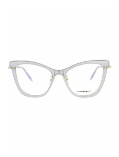 Pre-owned Alexander Mcqueen Colorblock Pattern Eyeglasses W/ Tags In Purple