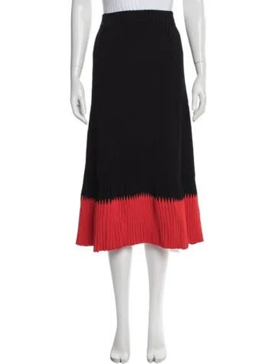Pre-owned Alexander Mcqueen Colorblock Pattern Midi Length Skirt In Multi