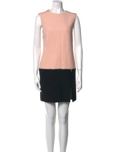 Pre-owned Alexander Mcqueen Colorblock Pattern Mini Dress In Pink