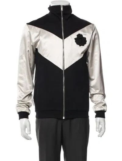 Pre-owned Alexander Mcqueen Colorblock Pattern Windbreaker In Black