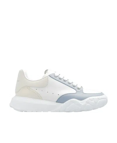 Alexander Mcqueen Colour-block Panelled Sneakers In White