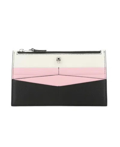 Alexander Mcqueen Colour Block Zip Wallet