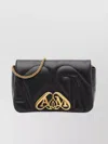 Alexander Mcqueen Compact Chain Strap Bag In Black