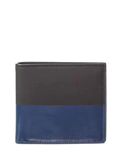 Alexander Mcqueen Compact Leather Billfold Wallet In Multi