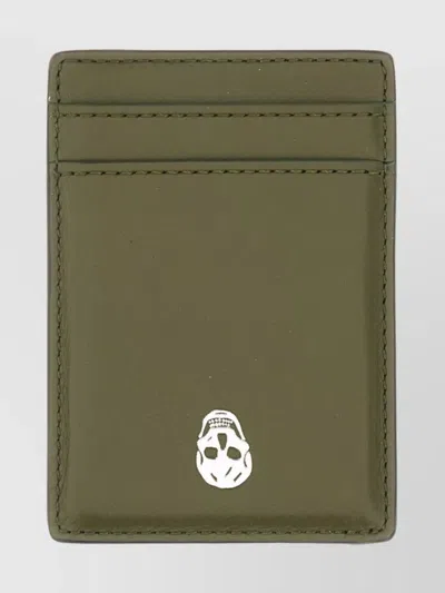 Alexander Mcqueen Compact Leather Wallets And Cardholders In Green