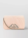 ALEXANDER MCQUEEN COMPACT QUILTED LEATHER CLUTCH WITH CHAIN STRAP
