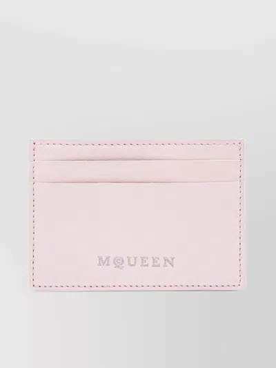 Alexander Mcqueen Compact Silver Foil Card Case
