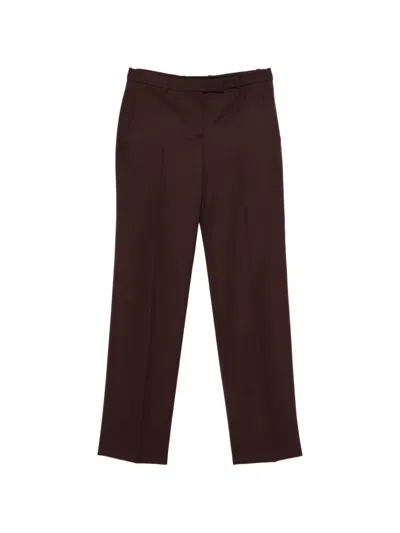 Alexander Mcqueen Concealed-fastening Tailored Trousers In Brown