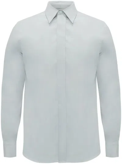 Alexander Mcqueen Concealed Placket Shirt In Blue