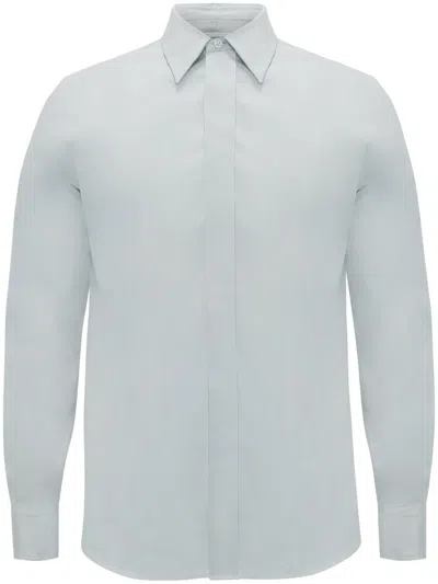 Alexander Mcqueen Hemd Mit Verdeckter Knopfleiste In Blue