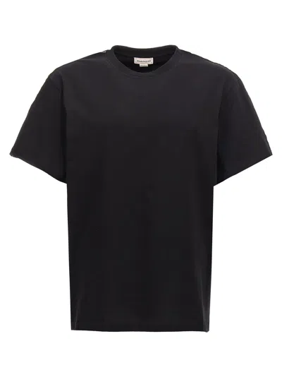 Alexander Mcqueen Contrast Band T-shirt In Black