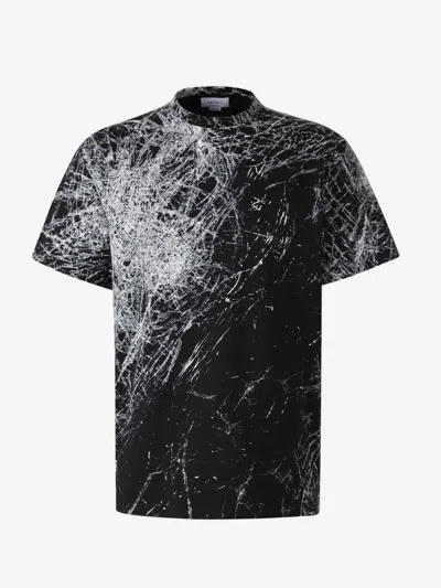 Alexander Mcqueen Contrast Graphic T-shirt In All-over Contrasting Graphic Design