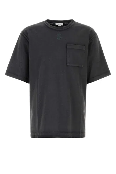 Alexander Mcqueen Contrast Panel Cotton T-shirt In Black